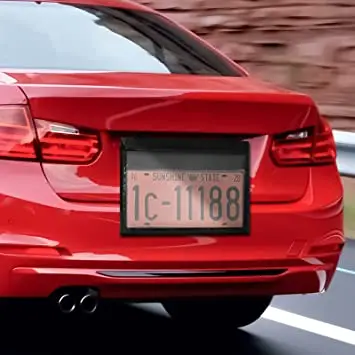 2021 License Plate Holder Stitched Hanging Strap License Plate Tag Bag Car Bumper License Plate