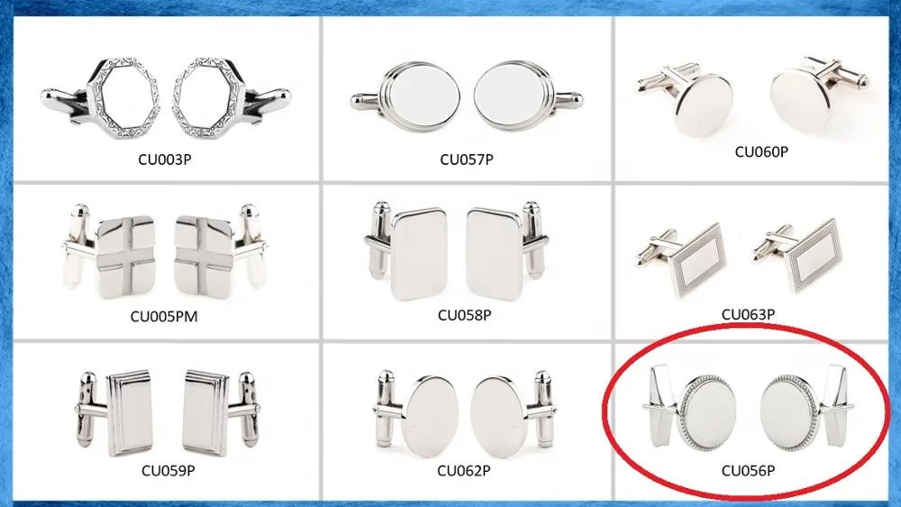 Мужские запонки из серебра 925 пробы с родиевым покрытием