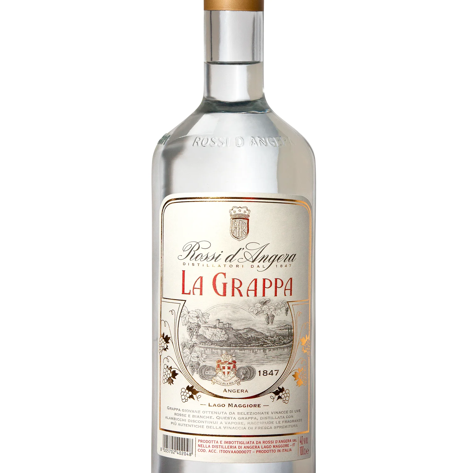 Premium quality Italian spirits grappa La Litro 40%vol 100cl alcoholic beverage