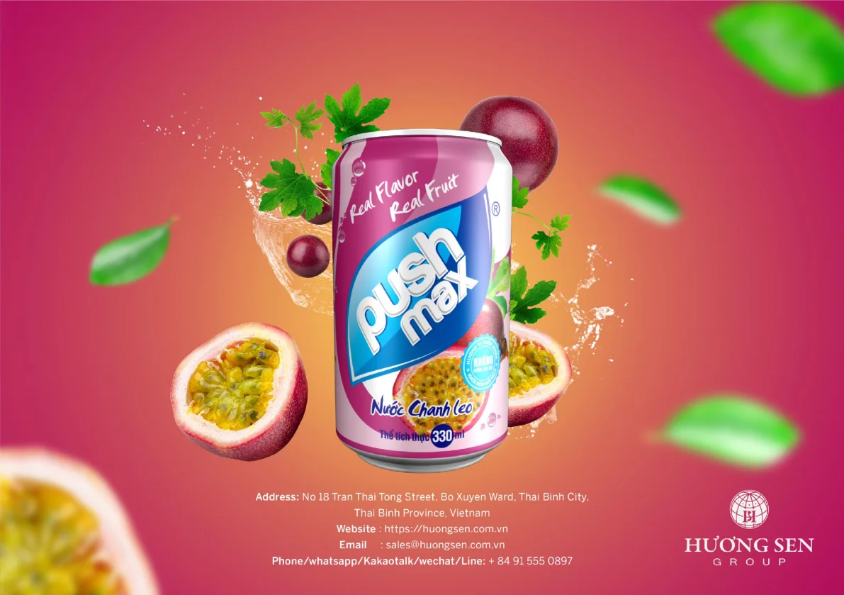 Вьетнамский напиток частного бренда фруктовый сок страстного сока алюминиевая банка 330 мл высококачественный полезный