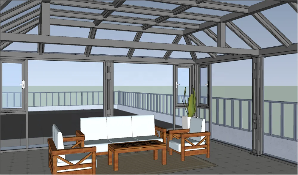 
used tempered glass for sunroom panels for sale prefabricated garden house 