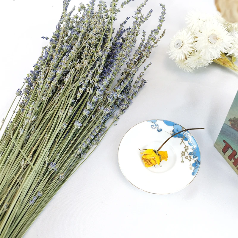 Wholesale High Quality 100g Per Pack Natural Dried Flowers Purple Lavender Bunches Dried Lavender