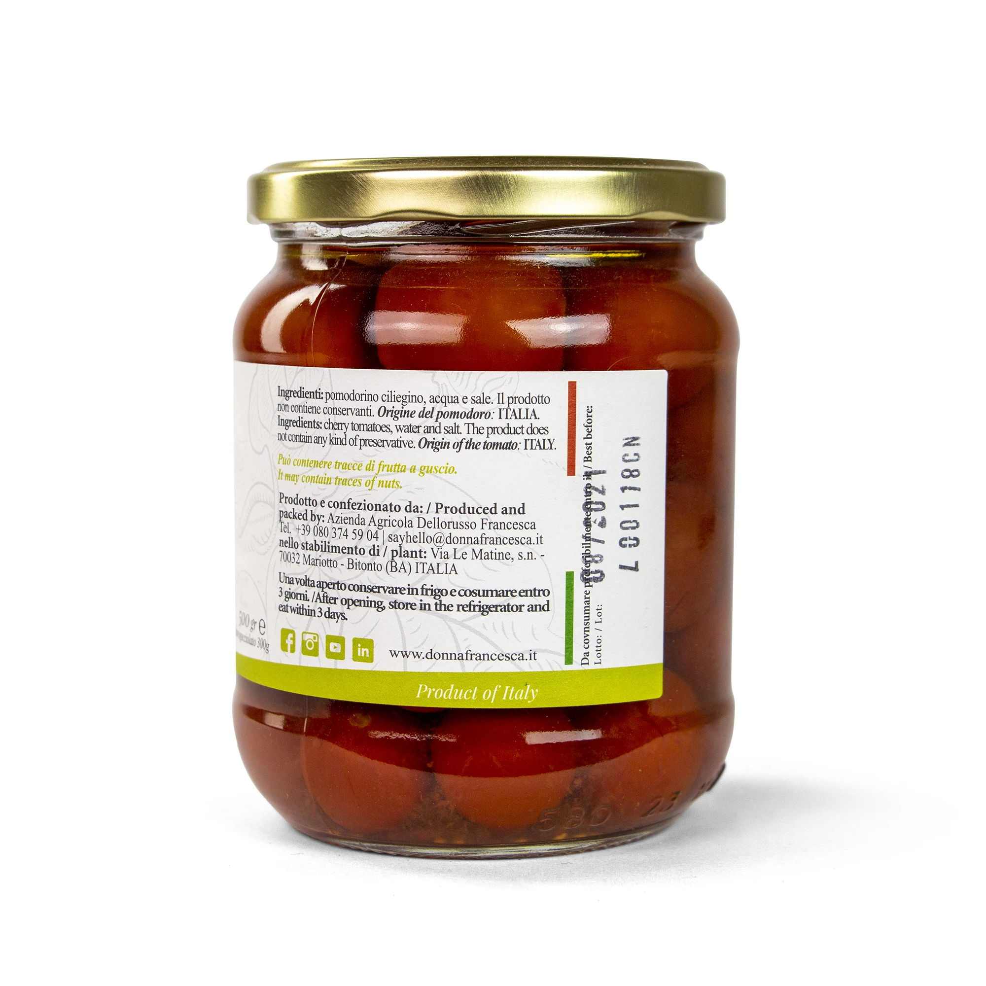 Italian cherry tomatoes in brine 500 g