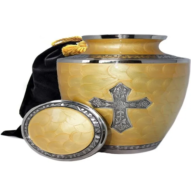 Brass Cremation Urns for Human Ashes Memorial Funeral Supplies Brass Metal Urn