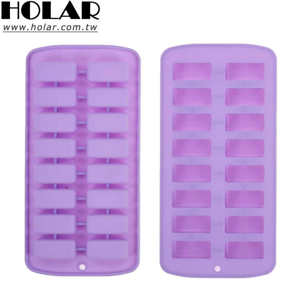 [Holar] Taiwan Made 16-Cavity Small Rectangle Silicone Molds for Chocolate Candy Bar
