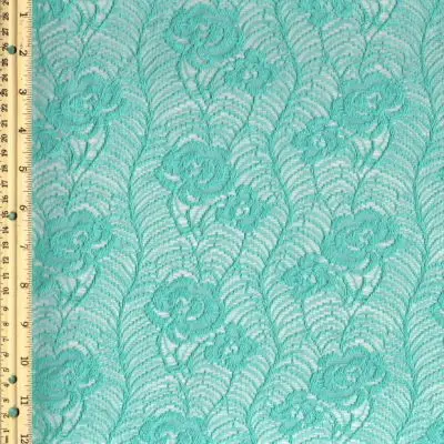 Green Topaz Botanical Natural Cotton Lace Fabric - Grow  - Style 308