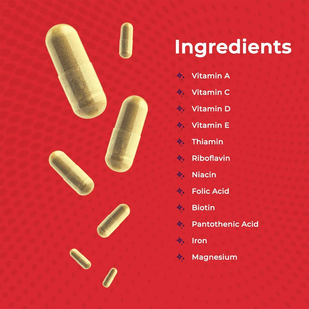 
Total Life Changes HSN - Hair, Skin, and Nails Care Vitamin Capsules Supplement (60 Capsules) Non-GMO 