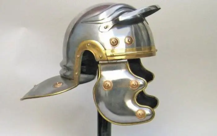 Armour Helmet  Ancient Roman Wearable Helmet silver in colour with golden line in wholesale price