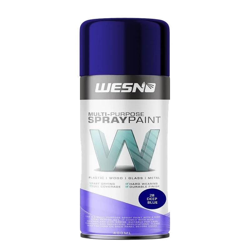 WESNO Deep Blue Spray Paint Car Paint 400ml Spray Paint