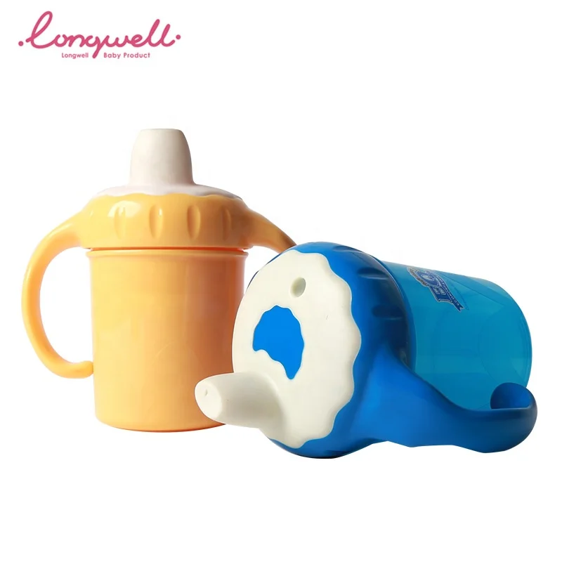 Training Spouted Cup TPE Mouth Kids Water Bottle School Toddlers Customize Logo Manufacturer Plastic Kids Handled Drinking Cup