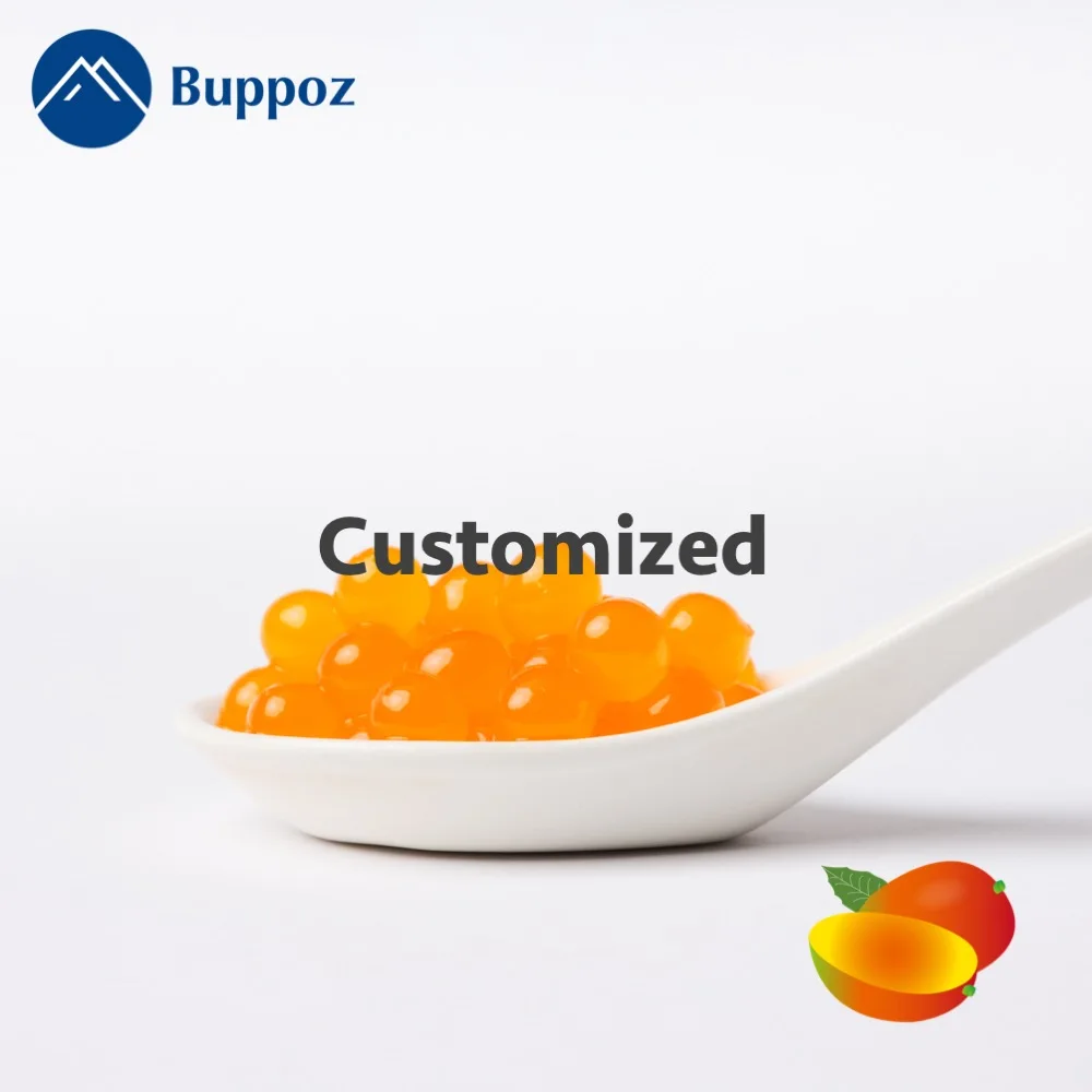 Bubble tea ingredients Mango popping boba