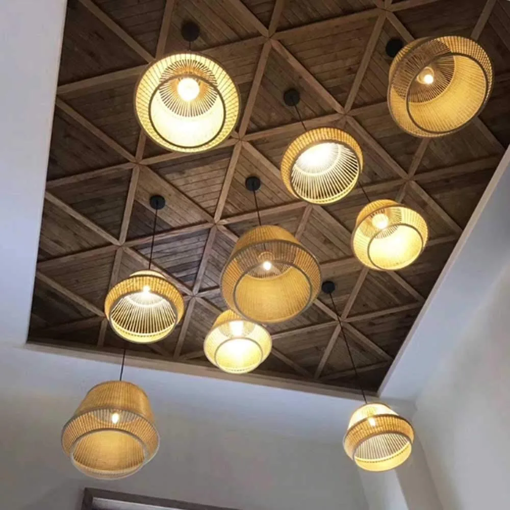 
Natural Bamboo Weaver Pendant Lamp Light For Home Decoration Vietnam Supplier Wholesale 