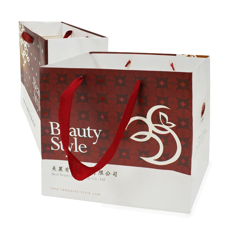 Taiwan Paper bags with handle Custom Luxury Paper Shopping Bags