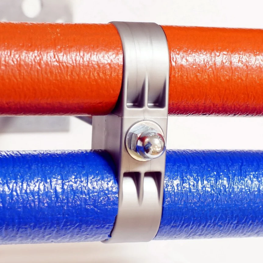 Pipe support 63 double clamp