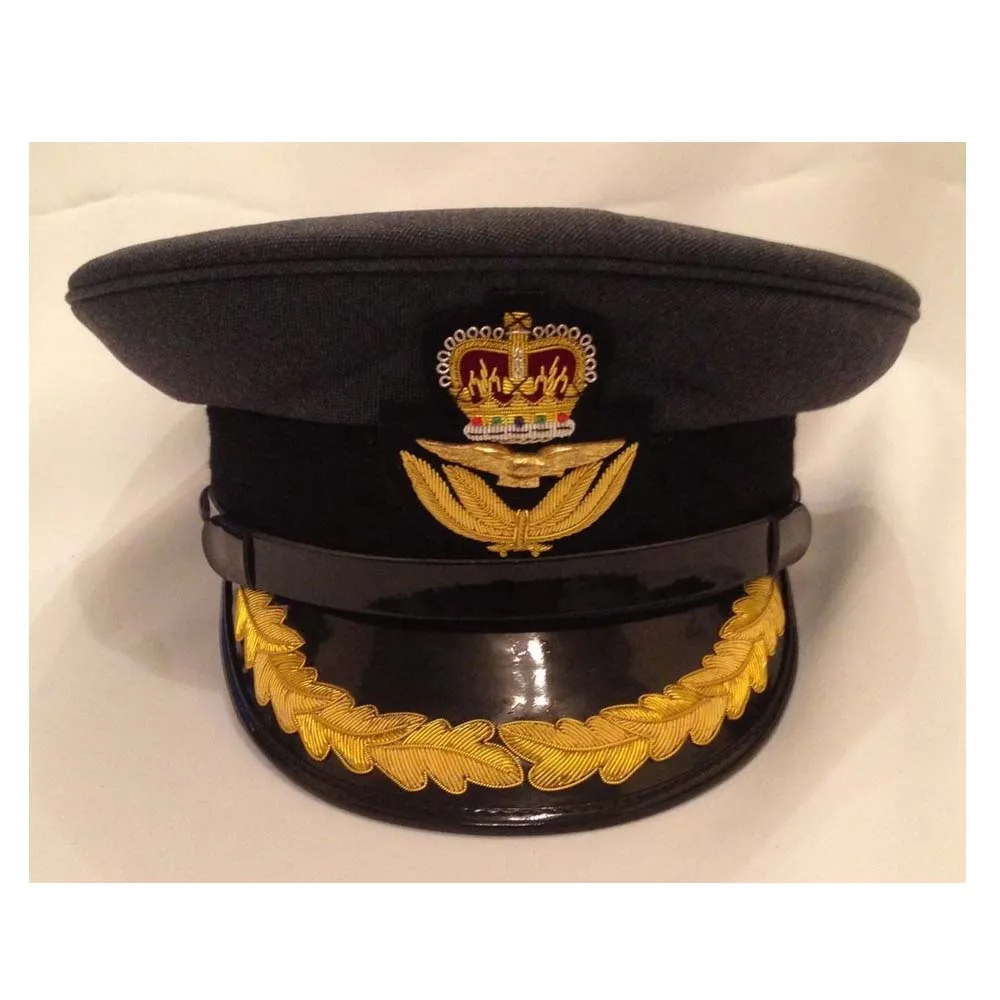 premium quality custom logo embroidery peck hat officer hand made embroidery Hat with insignia Unisex OEM hats
