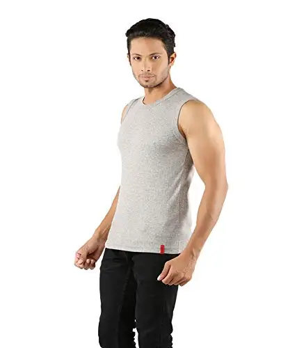  Мужская Дизайнерская хлопковая майка с круглым вырезом повседневная классическая мягкая эластичная короткая футболка без рукавов