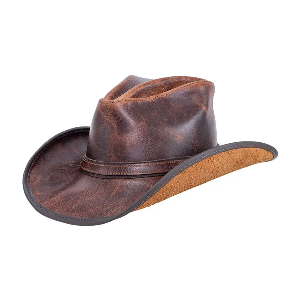 Men Top Quality Cow Boy Leather Hat Fashionable For Adults Cowboy Hat Horse Riding Hats