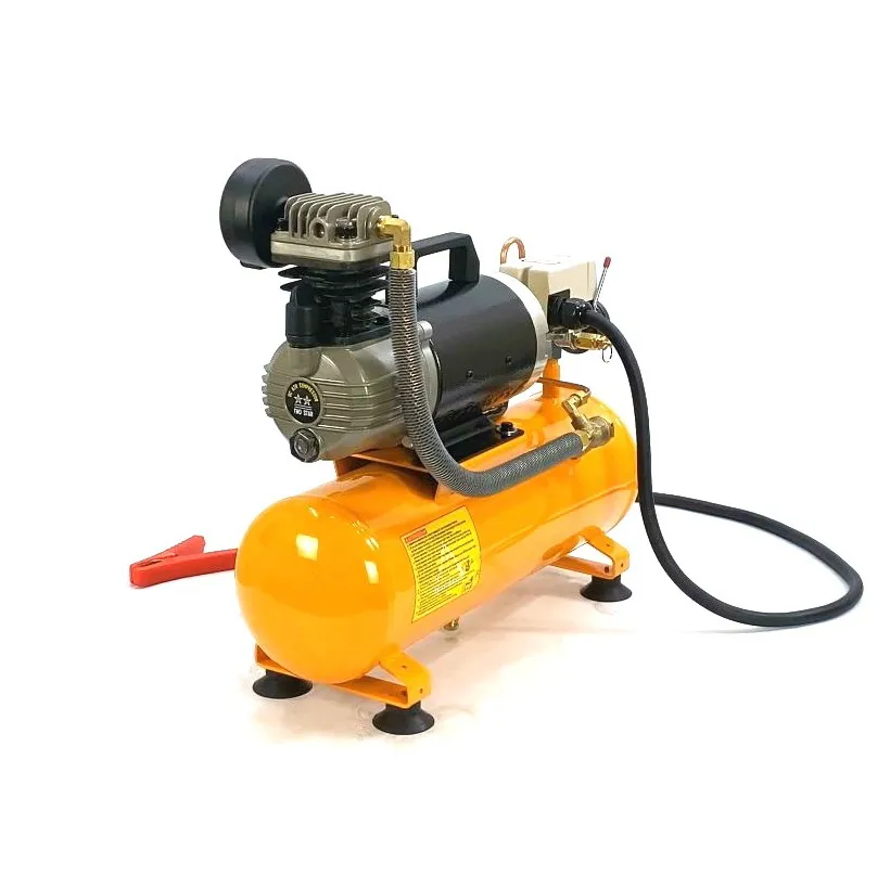 12V High Efficiency Weatherproof Heavy Duty DC Oil Less Professional Maintenance Mini Air Compressor Pump with 8 liter tank