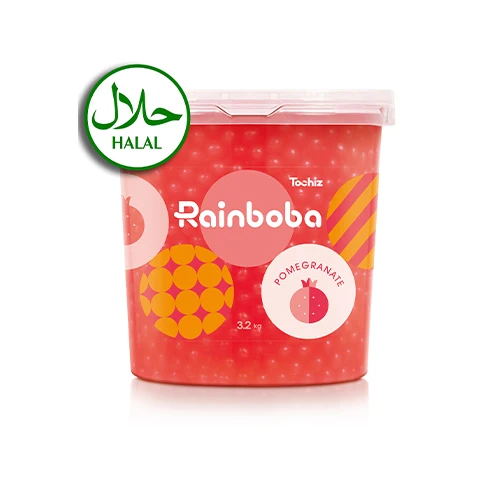 Halal Pomegranate flavor Popping boba from Taiwan Premium Supplier