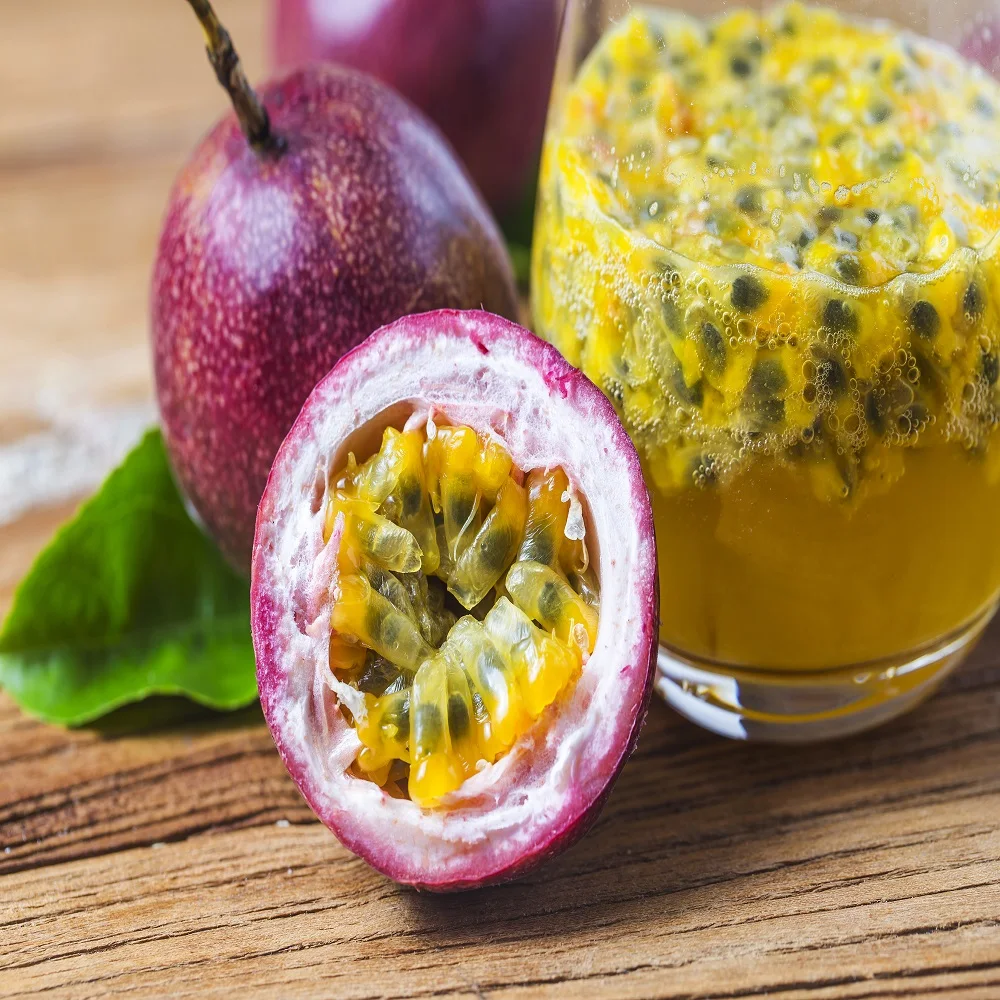 Vietnam frozen passion fruit juice is a nutritious tropical fruit, exported to many markets such as EU, US, ASIA.