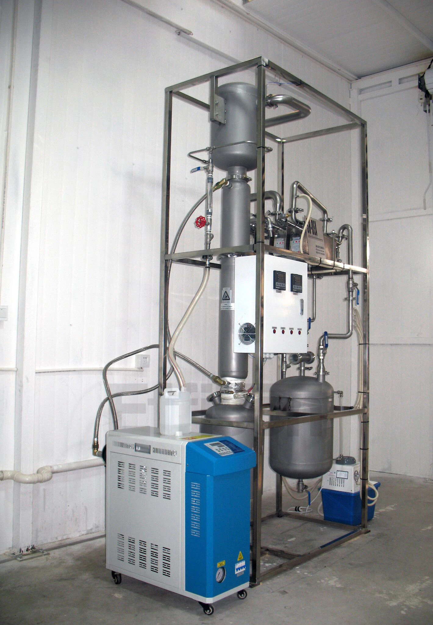 40L/hr  160L/hr 320L/hr 500L/hr Plant crude oil extraction machine falling film evaporator for ethanol recovery