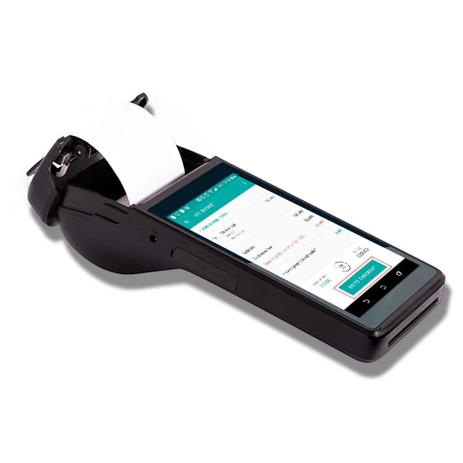 3G 4G WIFI NFC 5.5 inch supermarket mobile handheld cash register Android POS system terminal thermal paper pos slitting machine