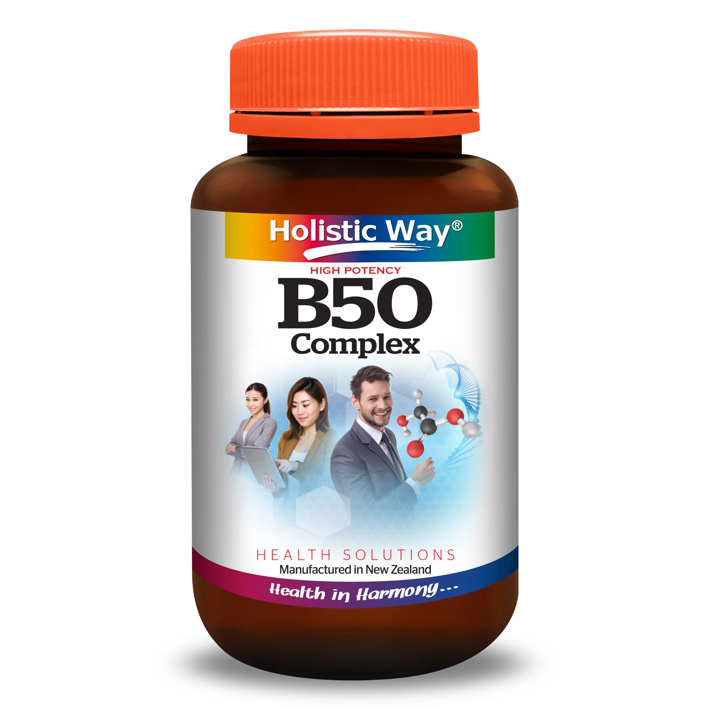 43g Health Care Product Providing Energy Holistic Way High Potency B50 Complex With 60 Vegetarian Capsules