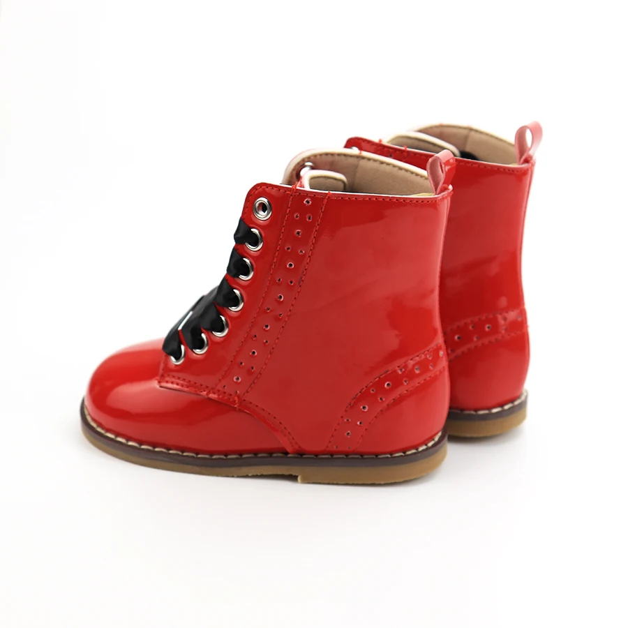 Smile Baby Martin Boots New Fashion Waterproof Pu Customized Patent Leather Unisex Children Boots Kids For Christmas