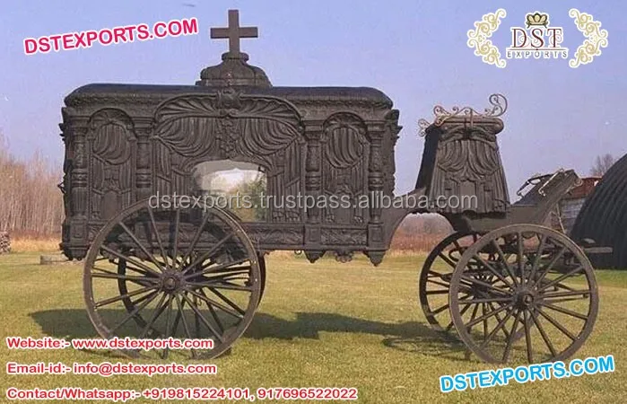 White Funeral Horse Carriage on Sale Latest Glass Covered Funeral Carriage New Funeral Horse Carriage Manufacture Manufacturers