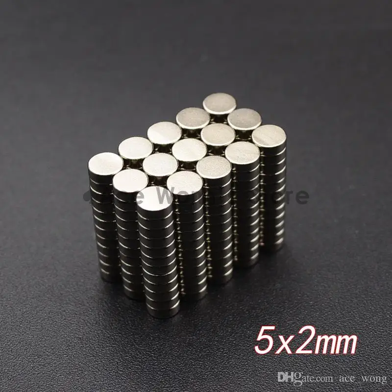 Neodymium Disc Shaped  Magnets  5x3 N35 /N45 /  Round Magnets / Silver Magnets