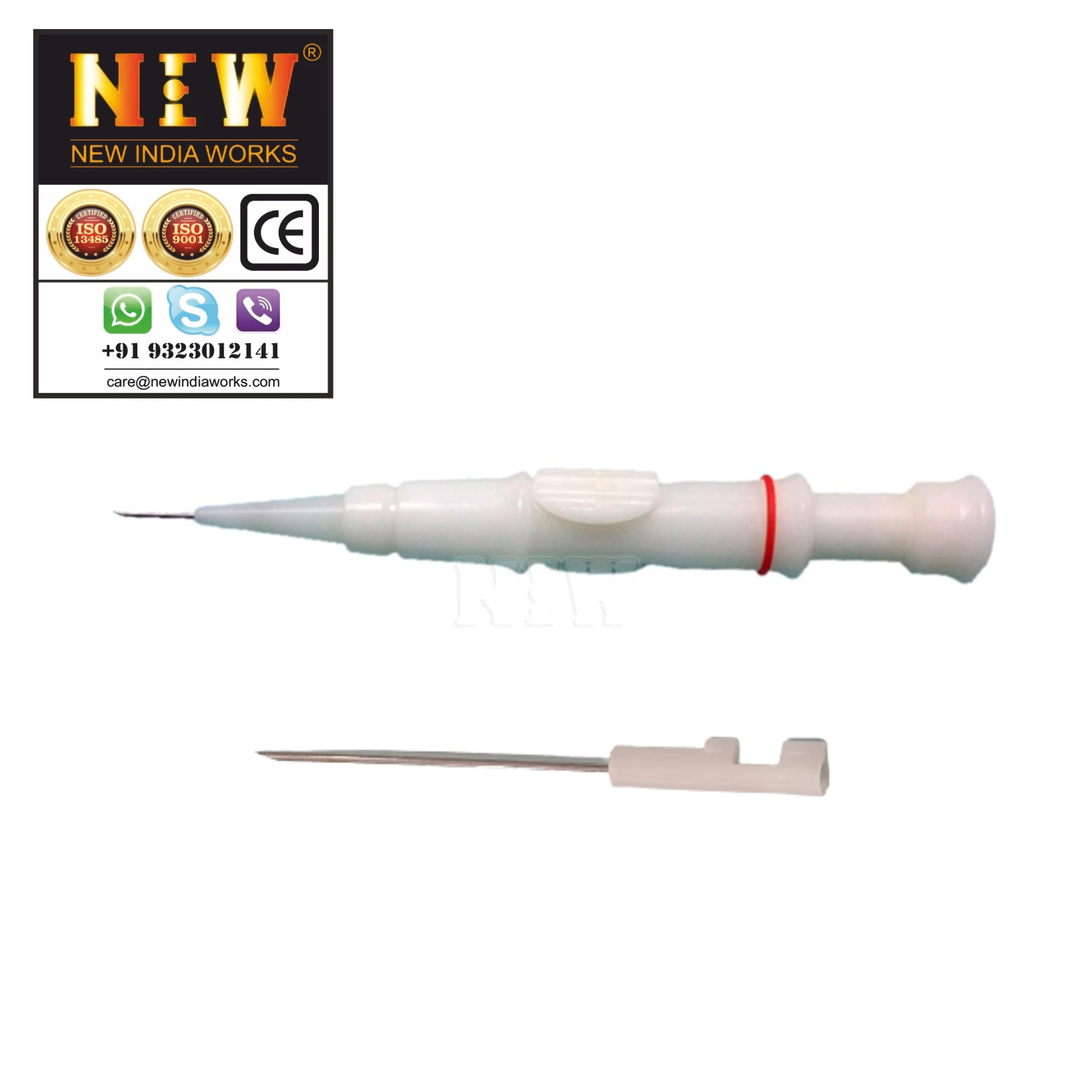 Lion Implanters Pen Needle type FUE Hair Transplant Instruments DHI 0.64 0.8 1.0 mm millimeters CE ISO Conformity Certified