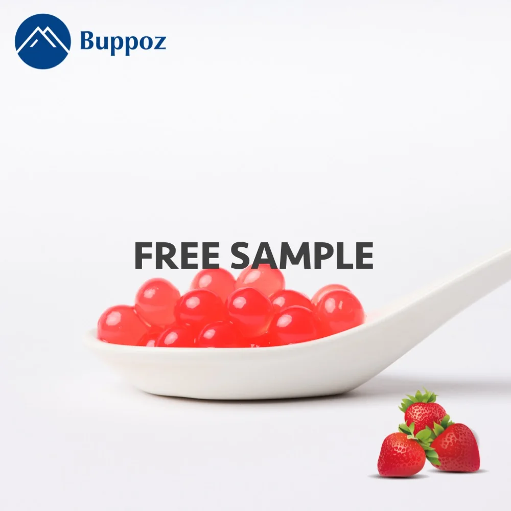 Bursting tapioca and bursting boba Strawberry popping  boba