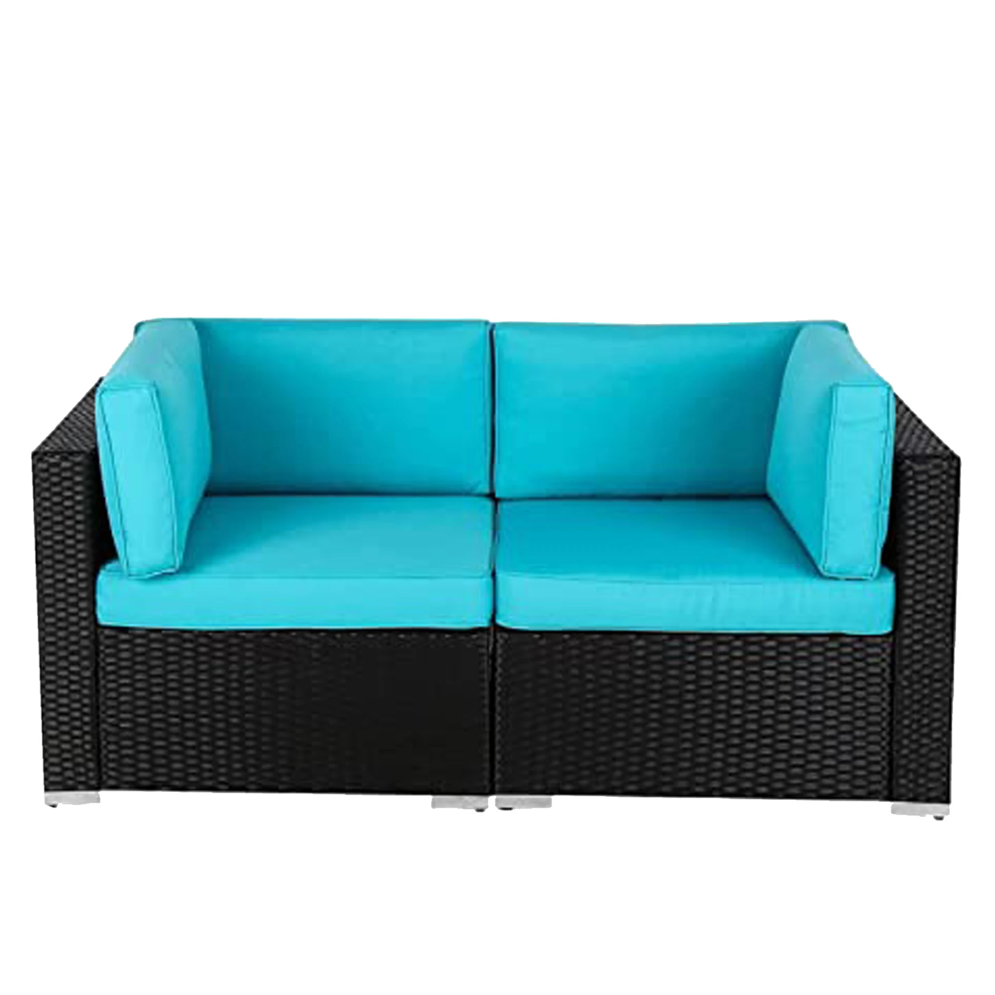 hot sale patio sofa set modern aluminium frame rattan weaving sofa set outdoor garden patio sofa set with cushions