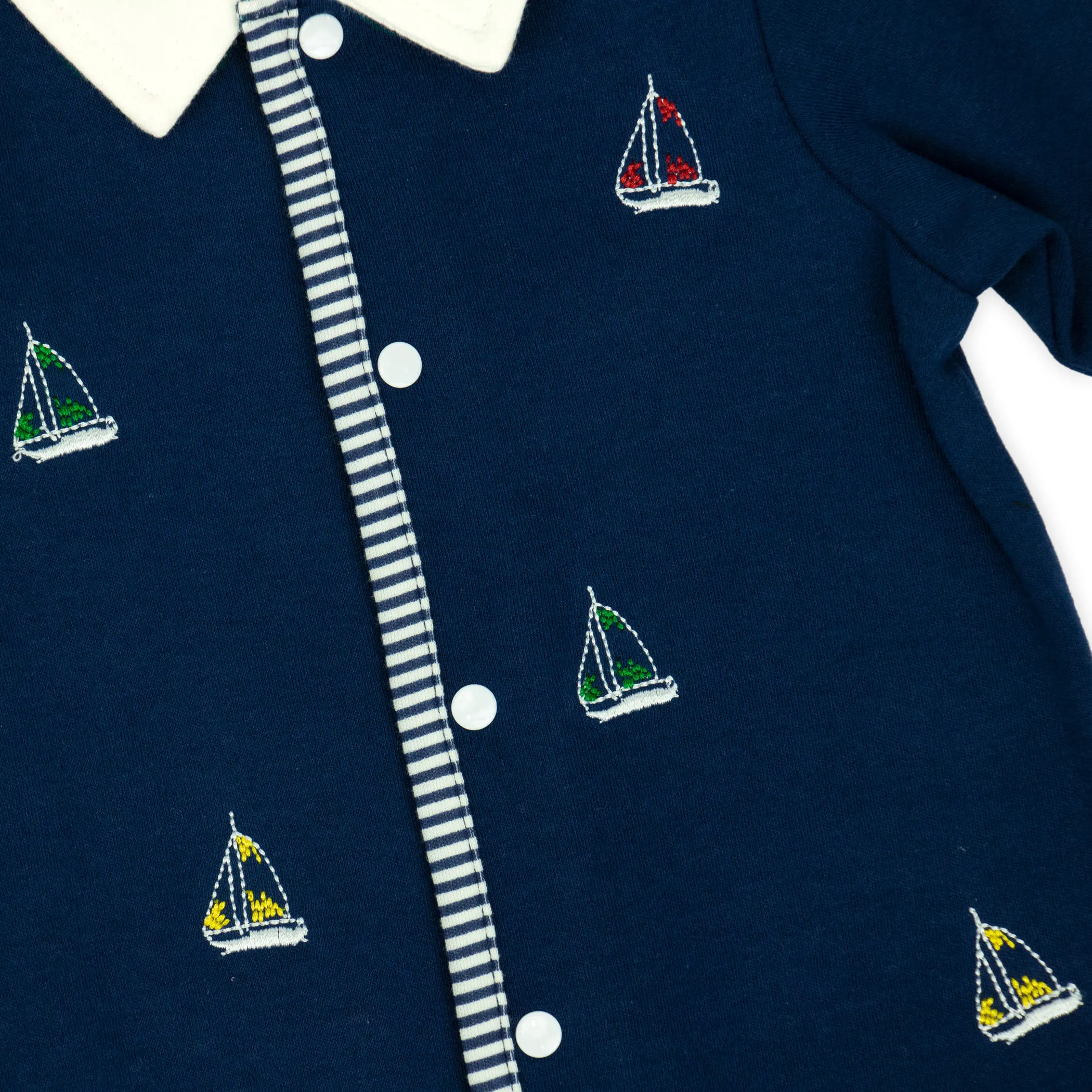 
JOYUAN GARMENT MANUFACTURER BR19081014 baby romper - COTTON NAVY BLUE DARK SAILOR kids 2 PIECES jumpsuit with BEANIE 