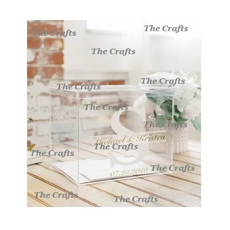 Acrylic Well Wishing Card Box With Exclusive Quality Wedding Invitation for Birthday Party