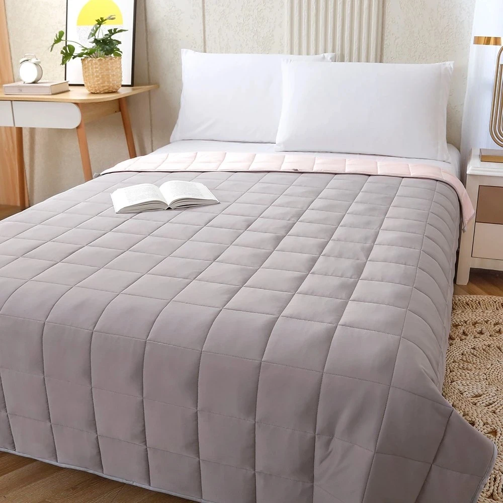 2022 Hot Sale Home textile Oeko-Tex  Manufactory Price High Quality Ice Silk Cooling  Weighted Blanket 15LBS For Adult