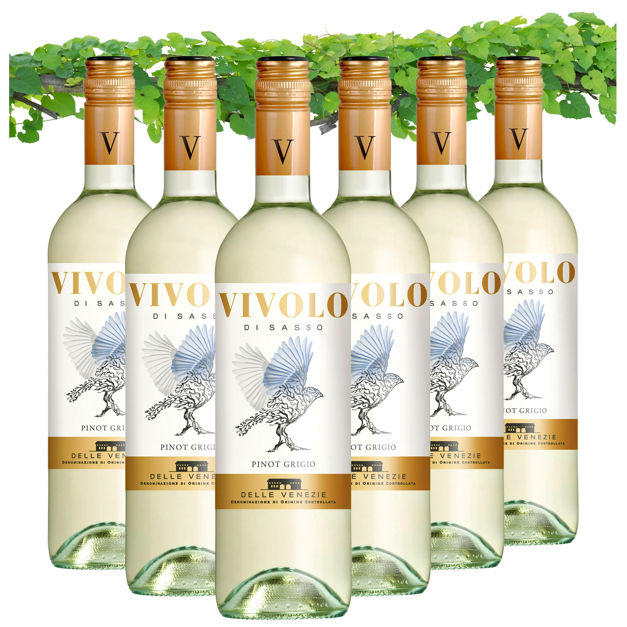 Italian White Wine - Pinot Gris Delle Venezie DOC - Alcohol WIne 12% - White Wine bottles 750 ml for sale - Dropship wine
