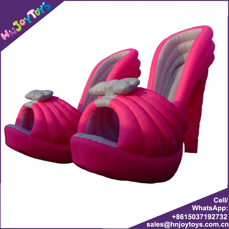 Advertising Inflatable Shoes Pink High Heel Shoes Inflatable For Advertising