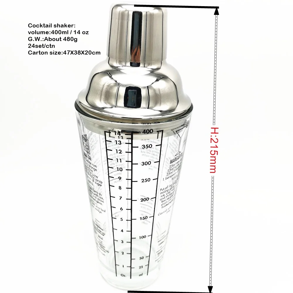 Christmas promotional gifts  Rose Gold 550ml 750ml  Stainless Steel Bartender Rose Gold Cocktail Shaker