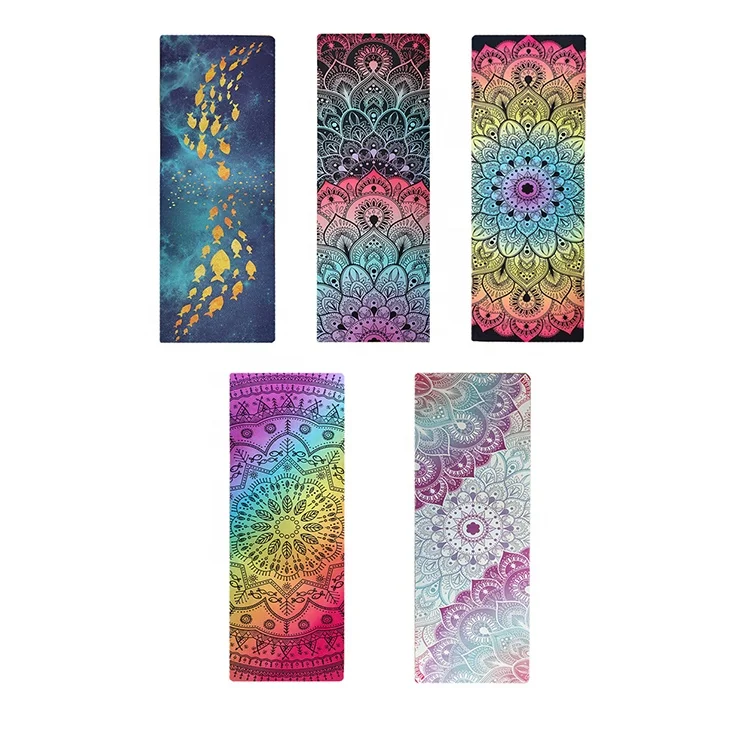 Eco Friendly Wholesale China Suede Natural Rubber Yoga Mat With Carrying Strap