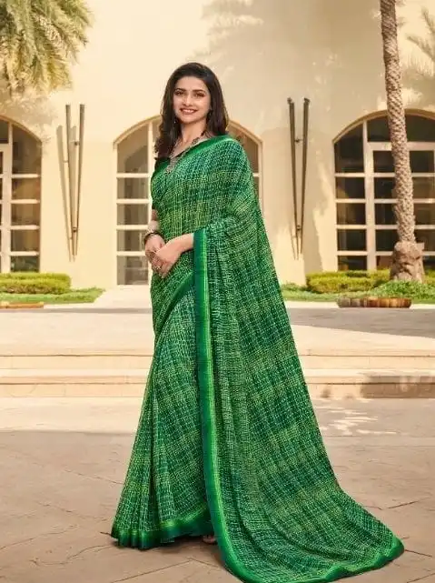 Most beautiful and attractive georgette heavy sequence work saree with blouse piece indian women wear cheap low price wholesale