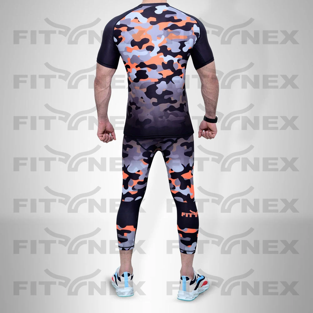 wholesale custom made 3/4 trouser & rush guard / compression full suit