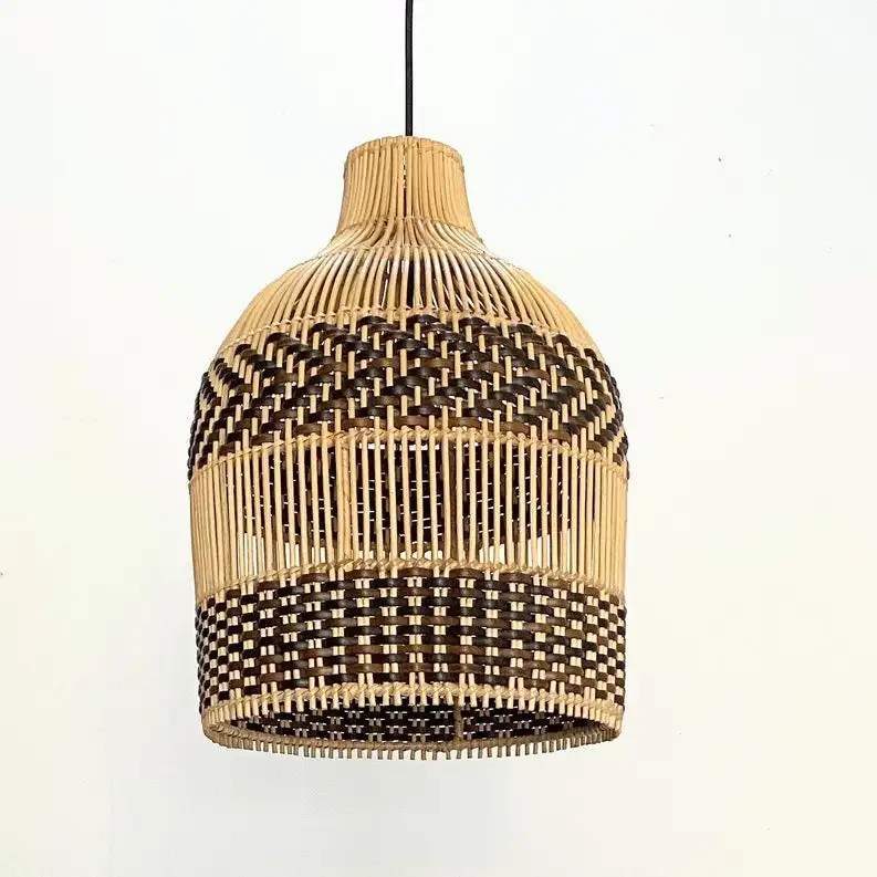 Handmade Rattan Pendant Light Wicker Woven Lampshade