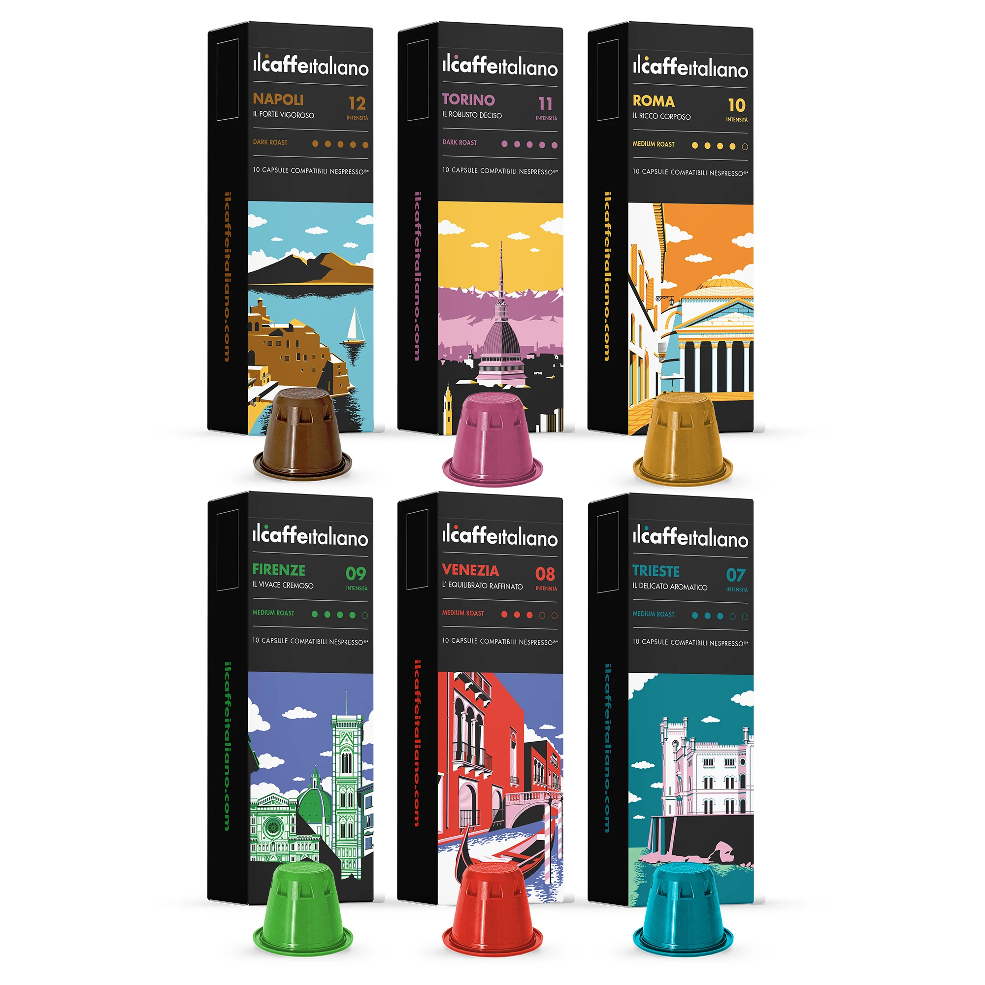 
60 capsules - Nespresso (R)* - Tasting Kit - Compatible Coffee Capsule 