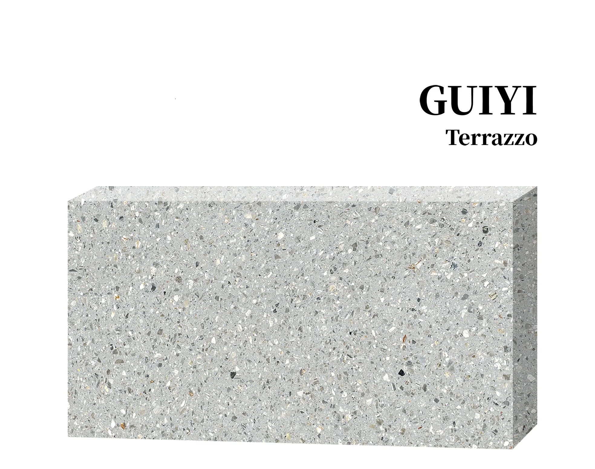 GUIYI GT19 high quality grey terrazzo slabs/decor artificial marble stone/floor/wall/table top/manufactured furniture