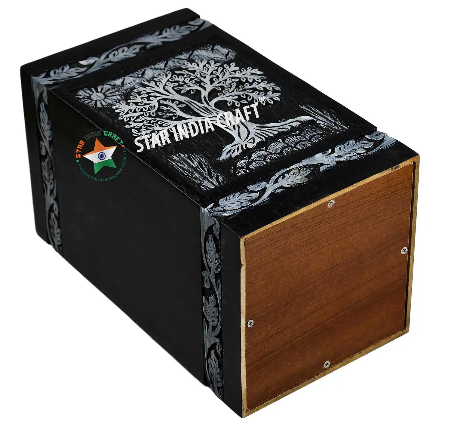 Handcrafted Wooden Urns for human ashes - - Tree of life Funeral urns for pets Dogs Cats - Wooden Box