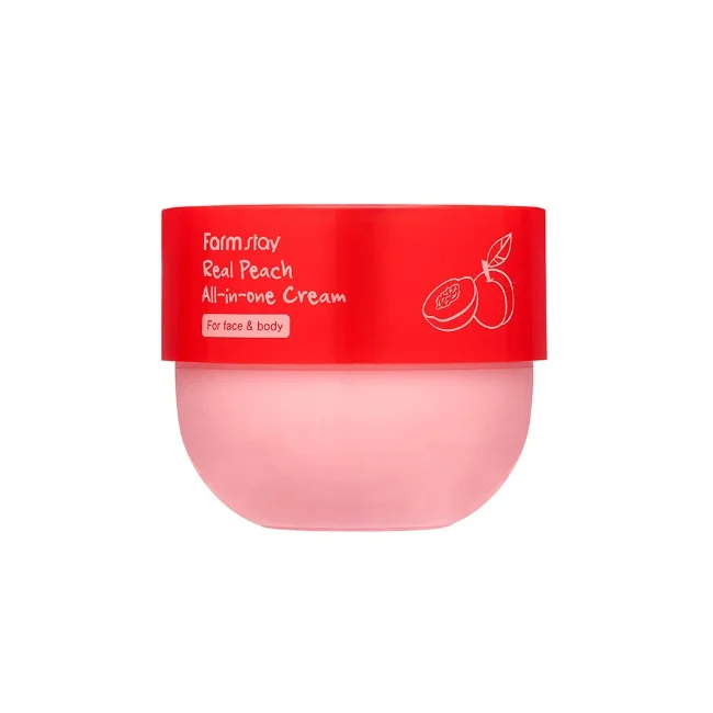 FARMSTAY REAL PEACH ALL-IN-ONE CREAM - CPNP made in Korean Cosmetic - natural ingredients moisturizing Nourishing Anti-aging