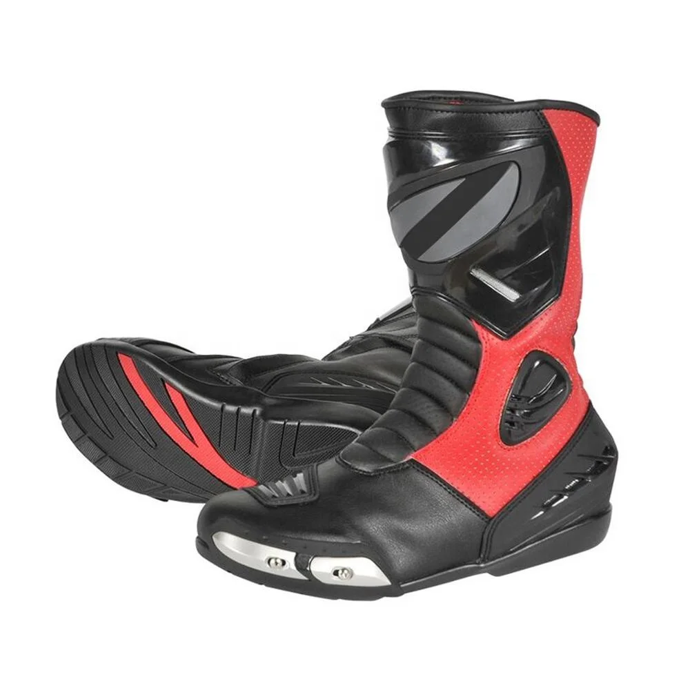 Black-Orange Color Wholesale Motorbike Biker Waterproof Riding  New Design Racing Shoes Available-with Cheap-Priced