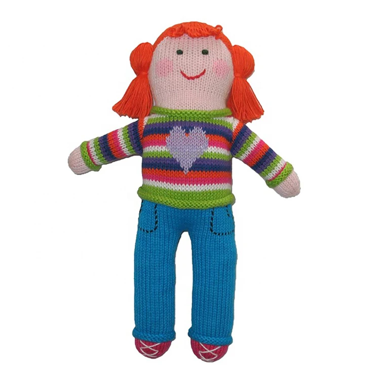 
Wholesaler of Stuffed Cotton Knitted Kids Toy Peggy Girl Doll for Sale 