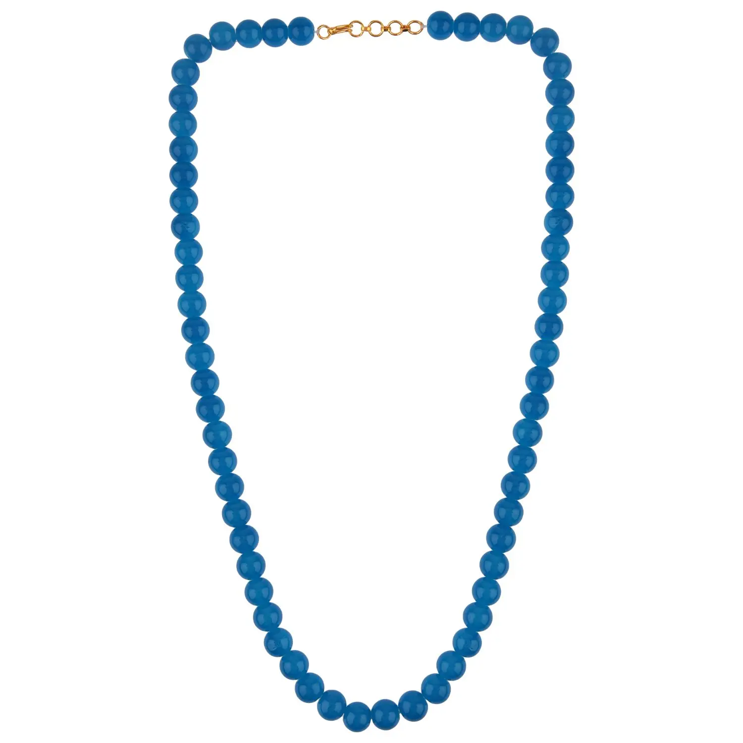 Indian Jewelry Faux Pearl Beaded Strand Necklace Jewellery For Women Indian Wholesale Necklace Jewelry, Sky Blue